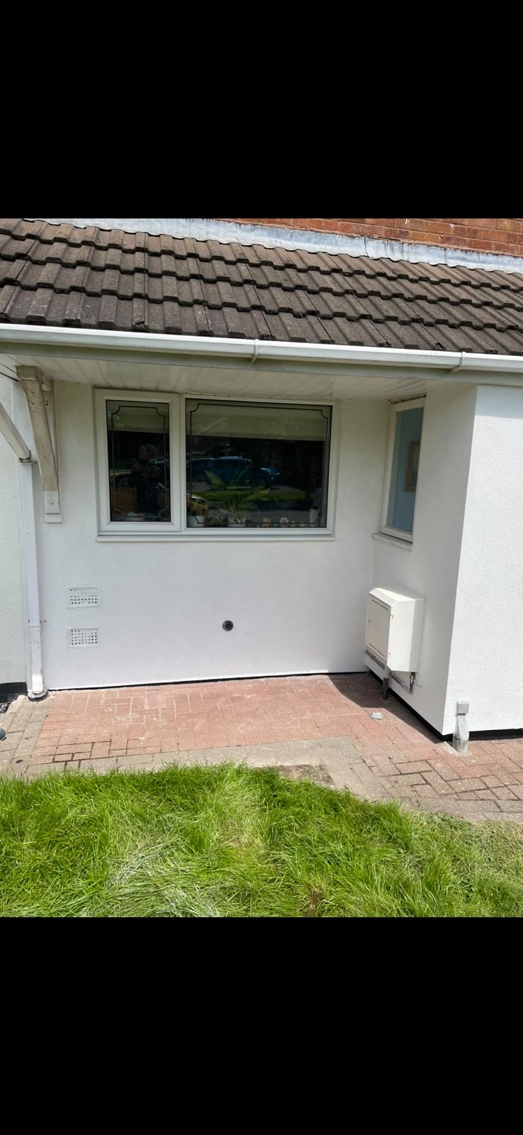 Silicone render finish on exterior wall in Falmouth